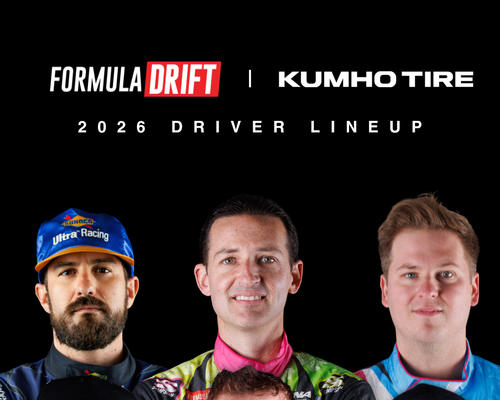 KUMHO TIRE U.S.A. DEBUTS FORMULA DRIFT 2026 DRIVER ROSTER AND ANNOUNCES THREE-YEAR SPONSORSHIP EXTENSION