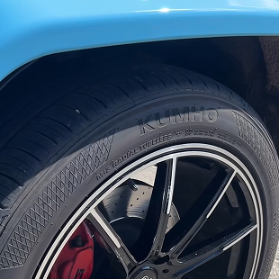 Kumho Tire on blue car by @magnacars